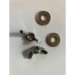 2 rondelles inox et 2 écrous à oreilles pour filtre Matra 530